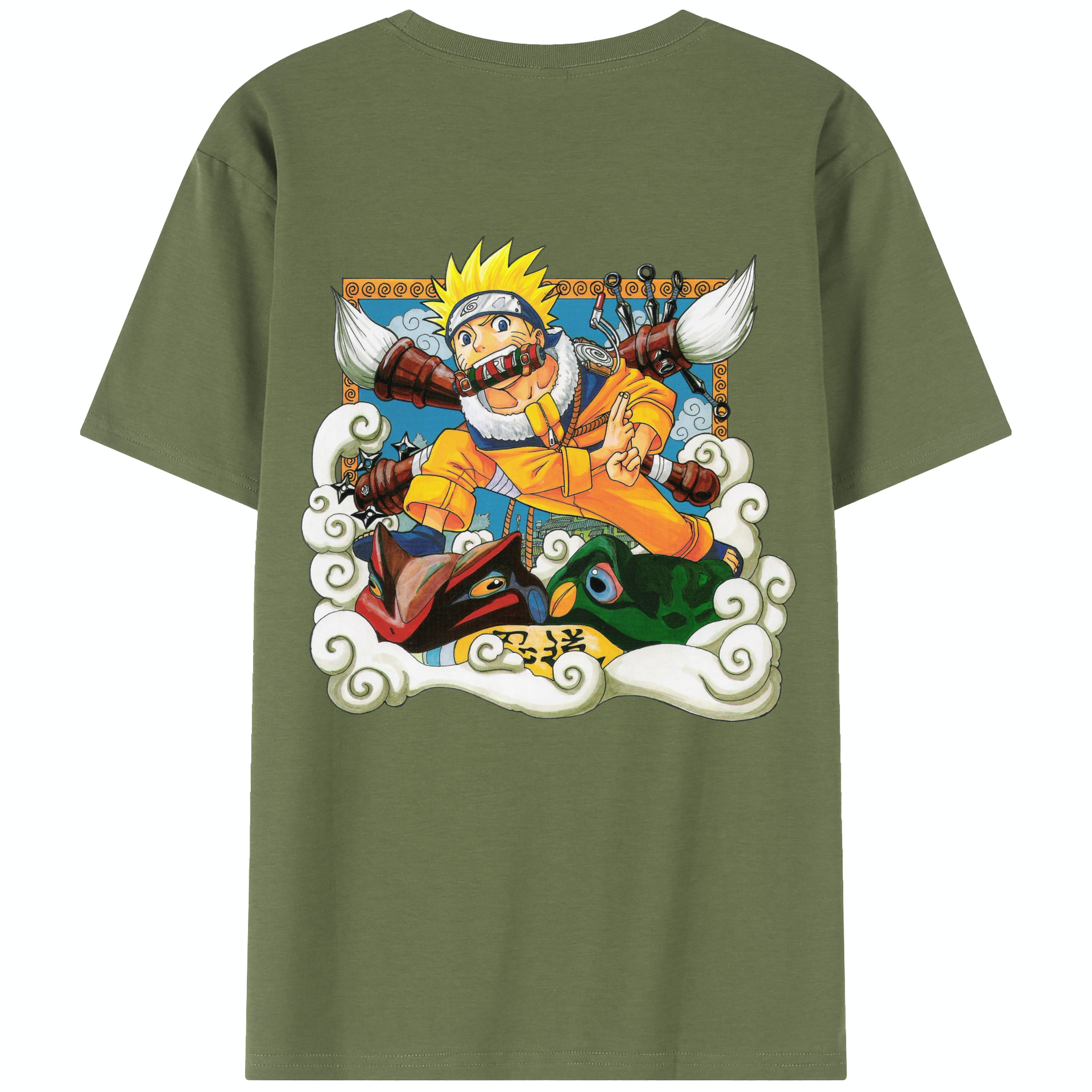 （画像用） NARUTO -ナルト- うずまき ナルト Uzumaki Naruto 綿100％半袖Tシャツ（背面プリント）